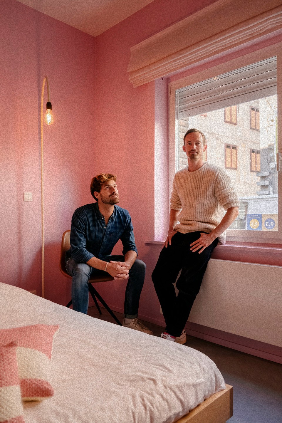 Gwynn and Kenzo in their Belgian-designed home